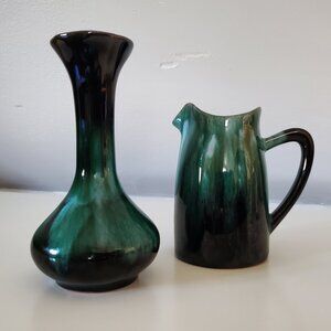 Set of 2 Blue Mountain Pottery Pieces - Small Jug & Bud Vase